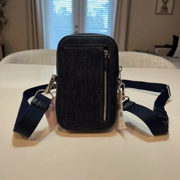 Kate Spade Rosie Cherry Embroidered Denim Phone Crossbody - Picture 3 of 9